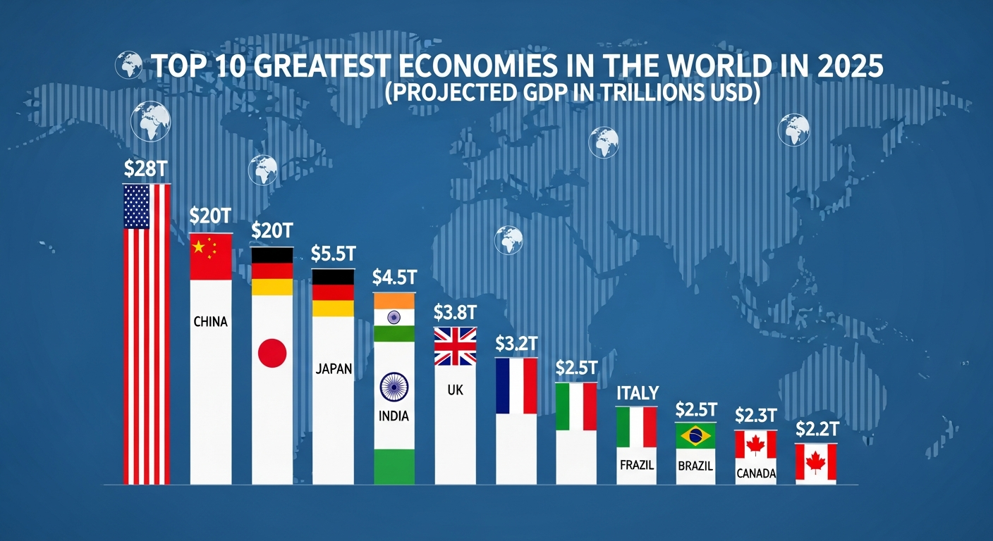 Top 10 Greatest Economy in The World in 2025